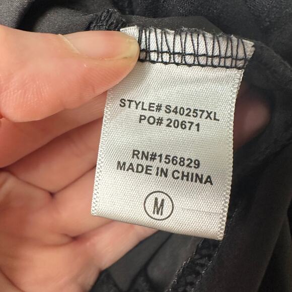 Md NWT White Birch Kyle Tiered Skort Black Linen Cotton Blend Cottagecore Boho - Picture 7 of 7